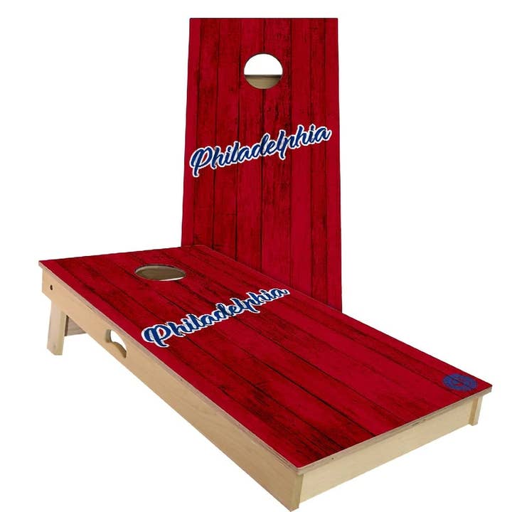 Philadelphia Vintage Baseball All-Weather Cornhole Set for wholesale by Skip's Garage