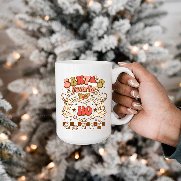 Santas Favorite Ho Christmas Mug, Holiday Mug, Santa Mug for wholesale by Luxxe Creations Collection