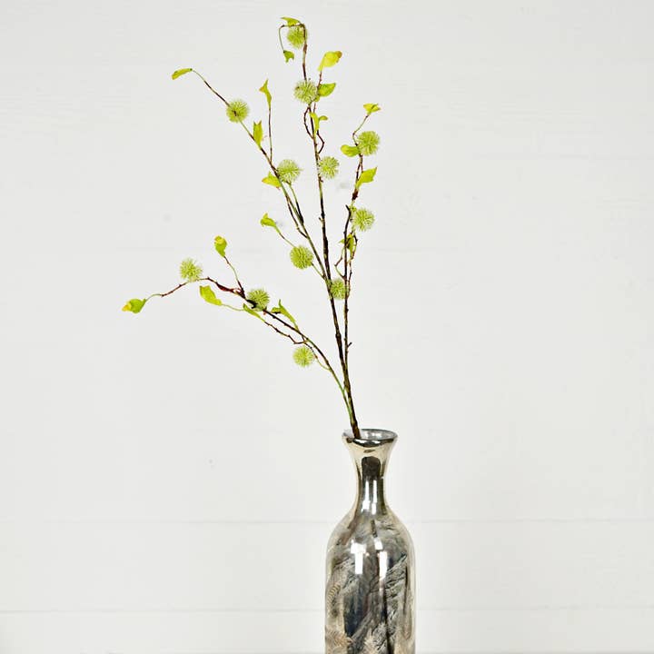 Impressive Enterprises, Inc. - Wholesale Artificial Flowers - 27116- 38inL Spiky Ball Branch-Green1