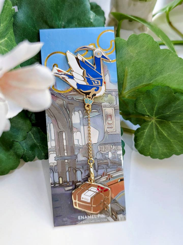 Spilla di consegna Cycrane (Honkai Star Rail) - Spilla deluxe grande in smalto duro per la vendita all'ingrosso da parte di HideawayMelon