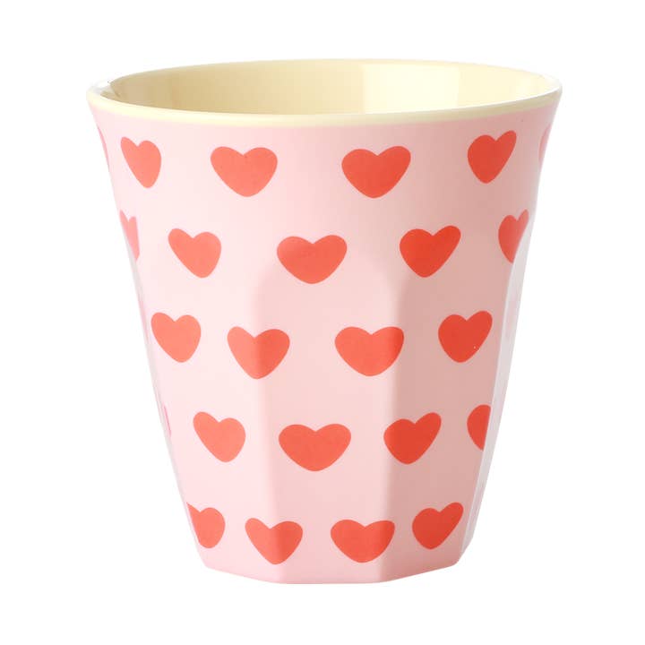 Bonnet moyen en imprimé cœur pour la vente par RicebyRice