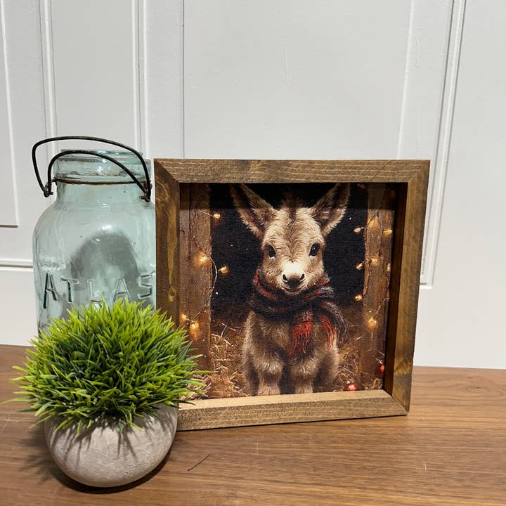 Cute Christmas Donkey for wholesale by The Broken Board