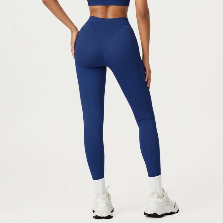 Active by Anna-Kaci - Wholesale Athletic/Lounge Leggings - Women's - High Waist Seam Detailed Full Length Leggings with Supportive Stretch Fabric and Sculpted Fit11