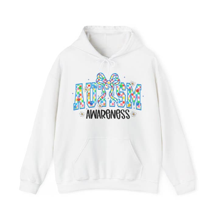 Autismmedvetenhet Hoodie — Färgglad Pusselband Design för wholesale av Apparel Crush