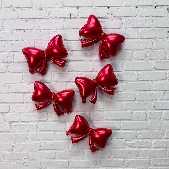 Burst Party Co - Wholesale Balloon - Mini Bows in Red 9" (AIR FILL)0