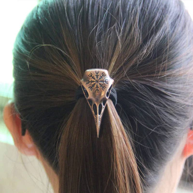 SALINA TRADING INC – wholesale Hair tie – Viking Raven Head Elastic Hair Ties Stylish Accessories0