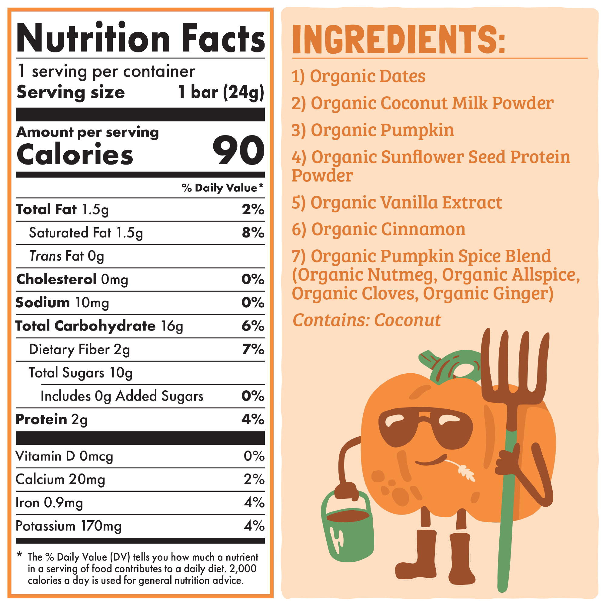 Skout Organic - Wholesale Snack bar - Skout Organic Pumpkin Pie Kids Snack Bar - Seasonal!3