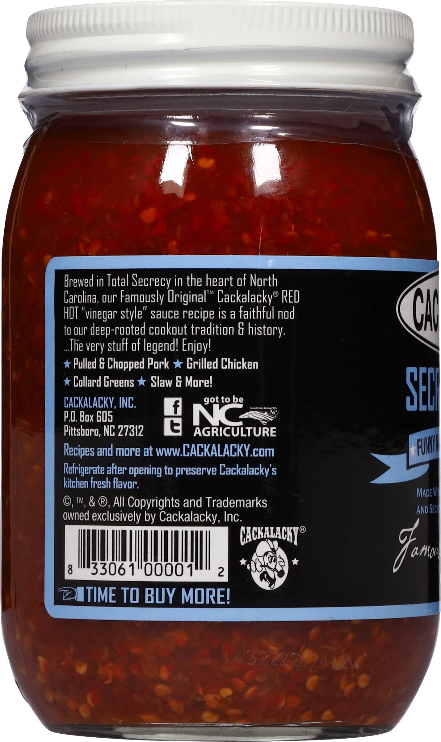 Cackalacky® - Vente Sauces piquantes - Sauce secrète Cackalacky® (16 oz.)2