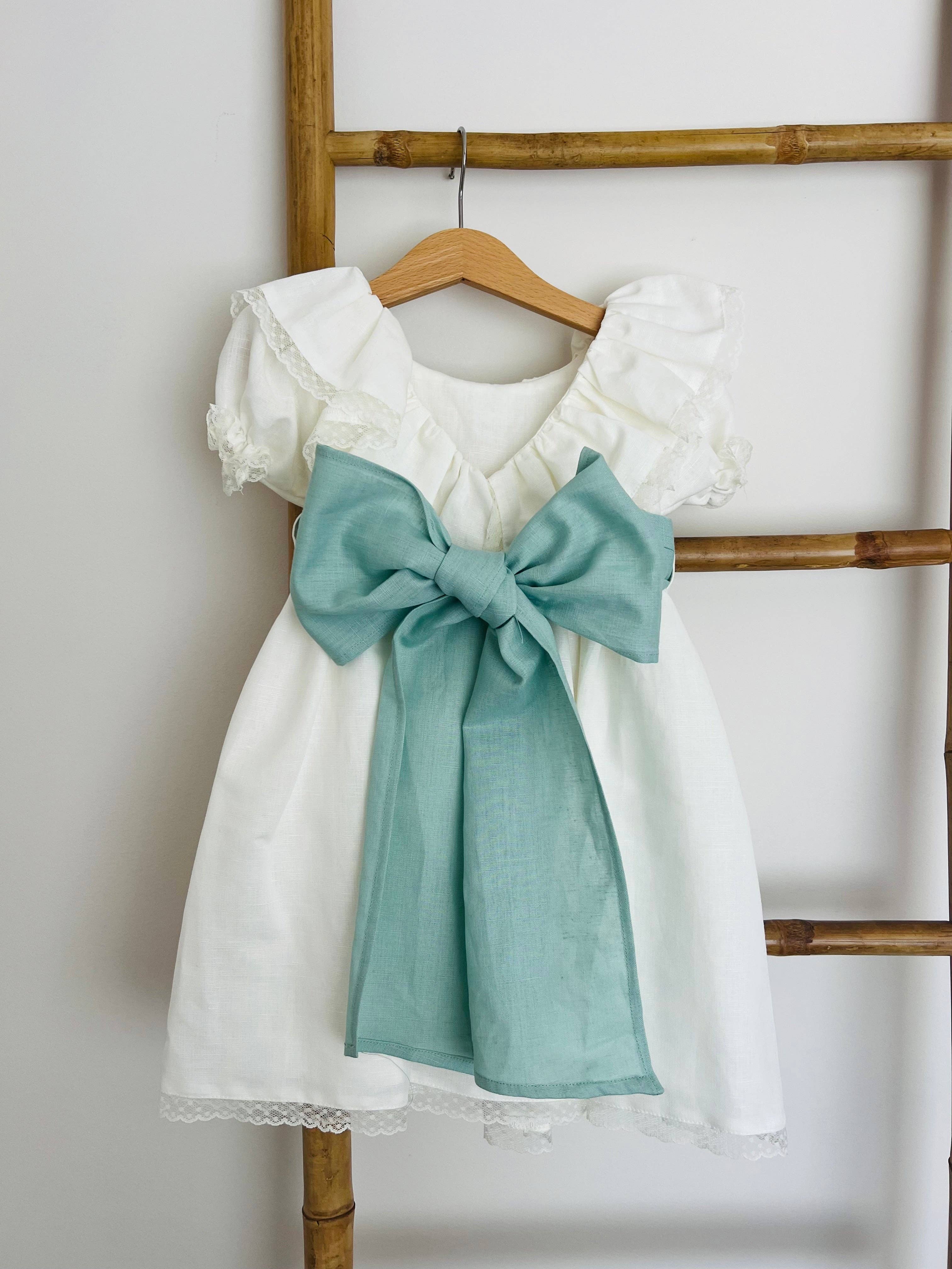 Baby Popit – wholesale Dress – Baby – Kika dress with lace and balloon sleeve4