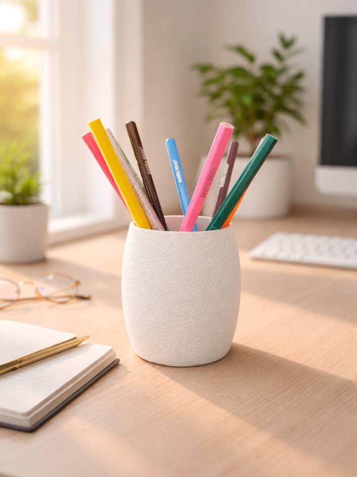 SLUTREA Pot med rund penna – Texturerad yta | Hantverk från Jura för wholesale av Ben-J-3Dcrea