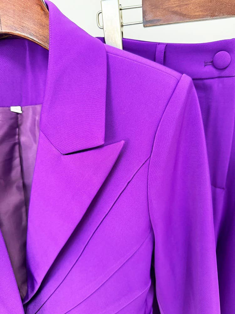 Productseeker - Wholesale Suit Set - Women's - SET103L Elegant Slim Fit Blazer & Pants Suit in Purple5