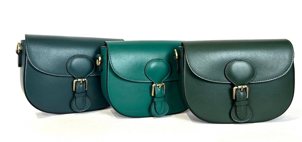 JIJOU CAPRI - Wholesale Crossbody Bag - Women's - Italian Medium Size Olive Leather Crossbody Bag JIJOU CAPRI3