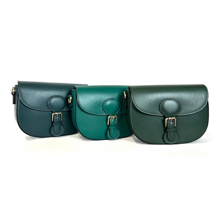 JIJOU CAPRI - Wholesale Crossbody Bag - Women's - Italian Medium Size Olive Leather Crossbody Bag JIJOU CAPRI3