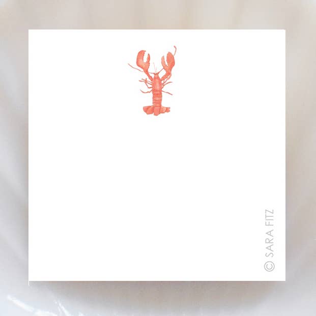 Sara Fitz – wholesale Stationery/notecard set – Lobster Notelets0