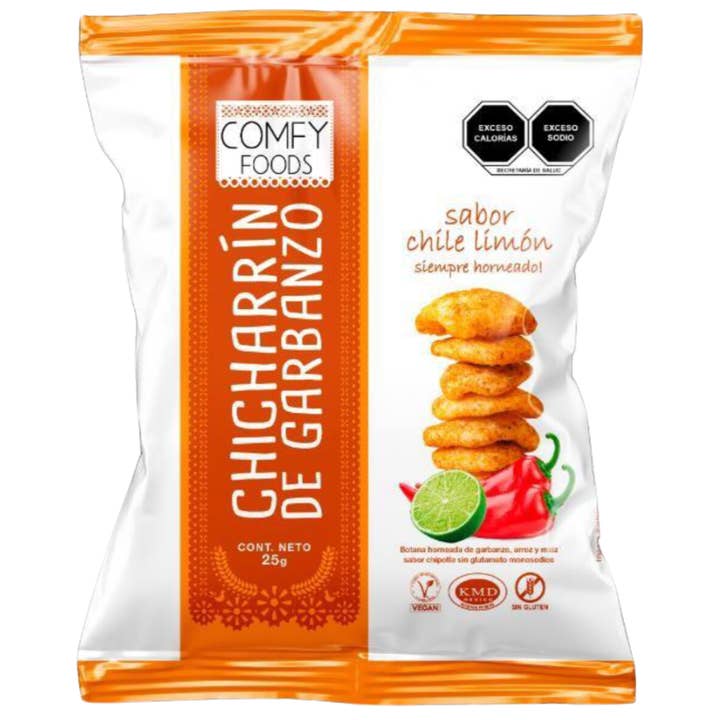 Chilli-lime Chickpea chicharron snack for wholesale by Comfy Foods
