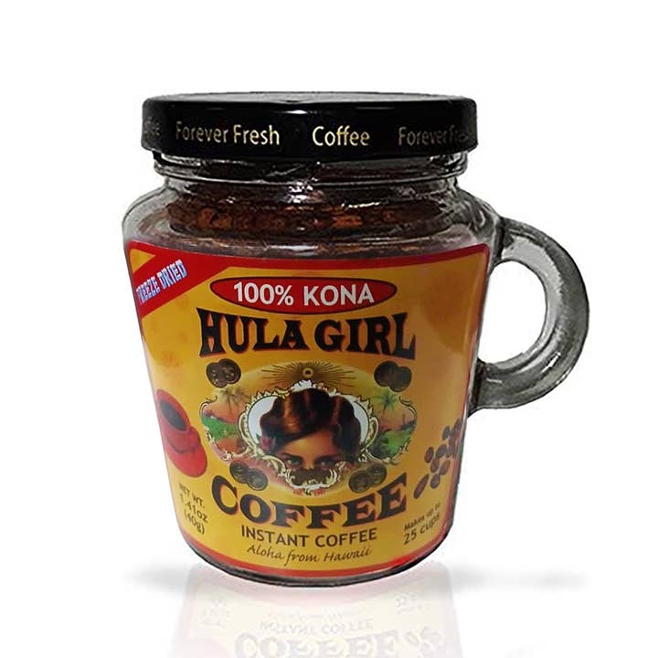 Hula Girl 100% Kona Lyophilisé 1,4oz(40g) Pot – Boîte de 12 et autres tendances Résultats pour café instantané en vente B2B. Retours gratuits et paiement à 60 jours sur Faire sur Faire.