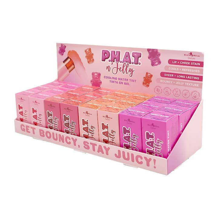 PINEAPPLE Beauty – wholesale Lip stain/dye/tint – Italia Deluxe 308CWT PHAT n Jelly Lip + Cheek Tint - 24 pcs