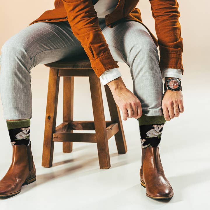 Real Sic - Wholesale Socks – Unisex - Animal Socks - Fox, Koala, Sloth, Kangaroo Cotton Fun Socks13