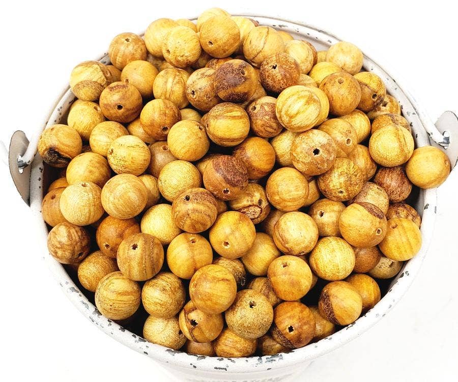 GREENROOTS USA LLC – Missangas por atacado – Contas de Madeira de Palo Santo - 10mm (Pacote de 490-500 Contas)1