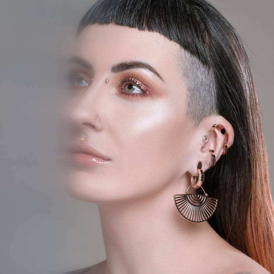 Tether Jewelry - Wholesale Dangle Earrings - Helios - Rose3