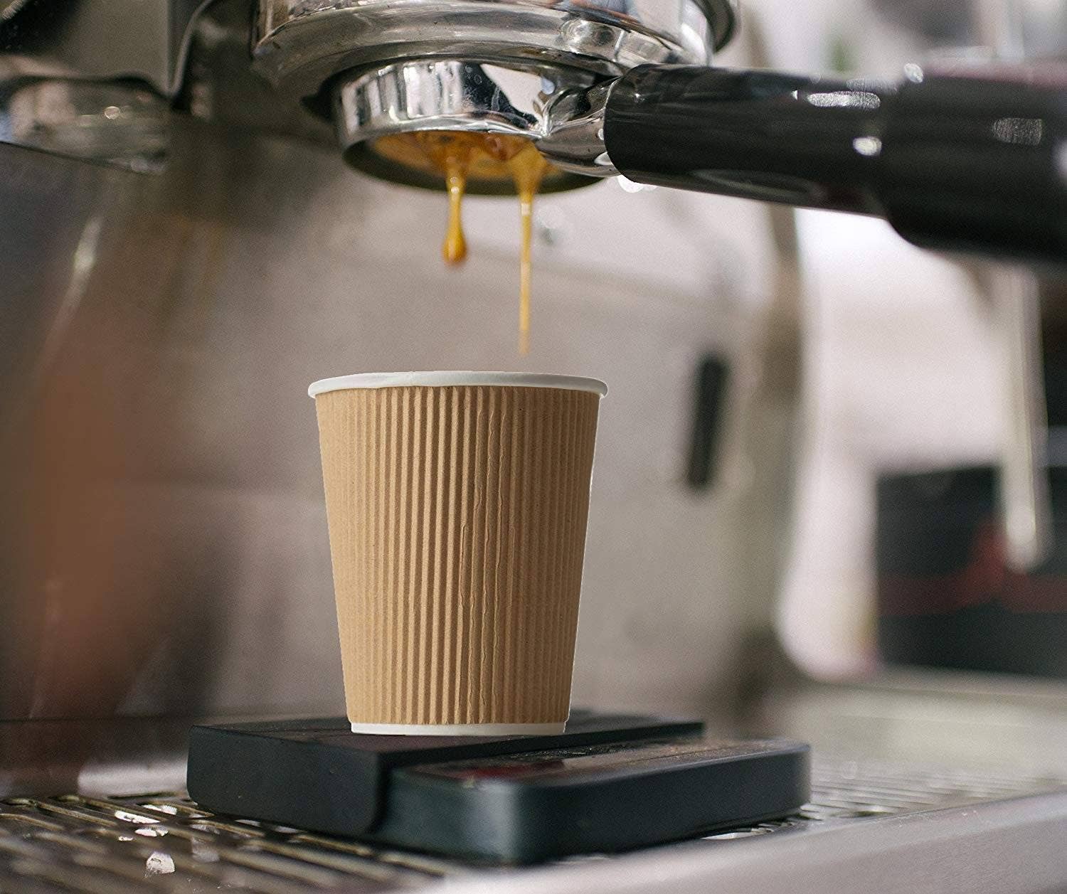 singleware – wholesale Engångskopp – Set med 150 Ripple Isolerade Kraft 8-oz Pappersmuggar – Kaffe/Te Varmmuggar | 3-lagers Vågig Vägg För Bättre Isolering | Perfekt för Cappuccino, Varm Choklad eller Isdrycker4