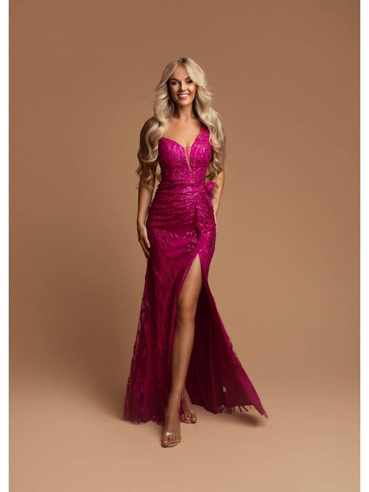 Eva & Lola - Epsilonn - Wholesale Gown - Women's - HM2464 - Long sequined dress