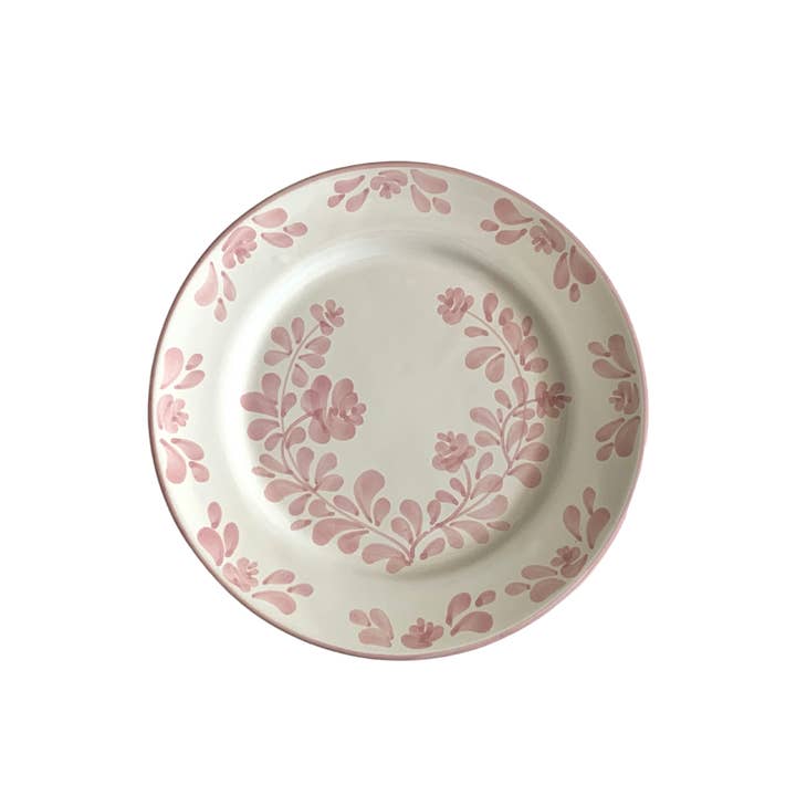 Molleni – wholesale Dinner plate – Ceramic plate pink floral print - Grazia3