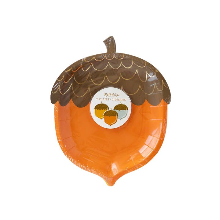 THP1041 - Harvest Acorn Shaped Paper Plate Set for wholesale by My Mind’s Eye