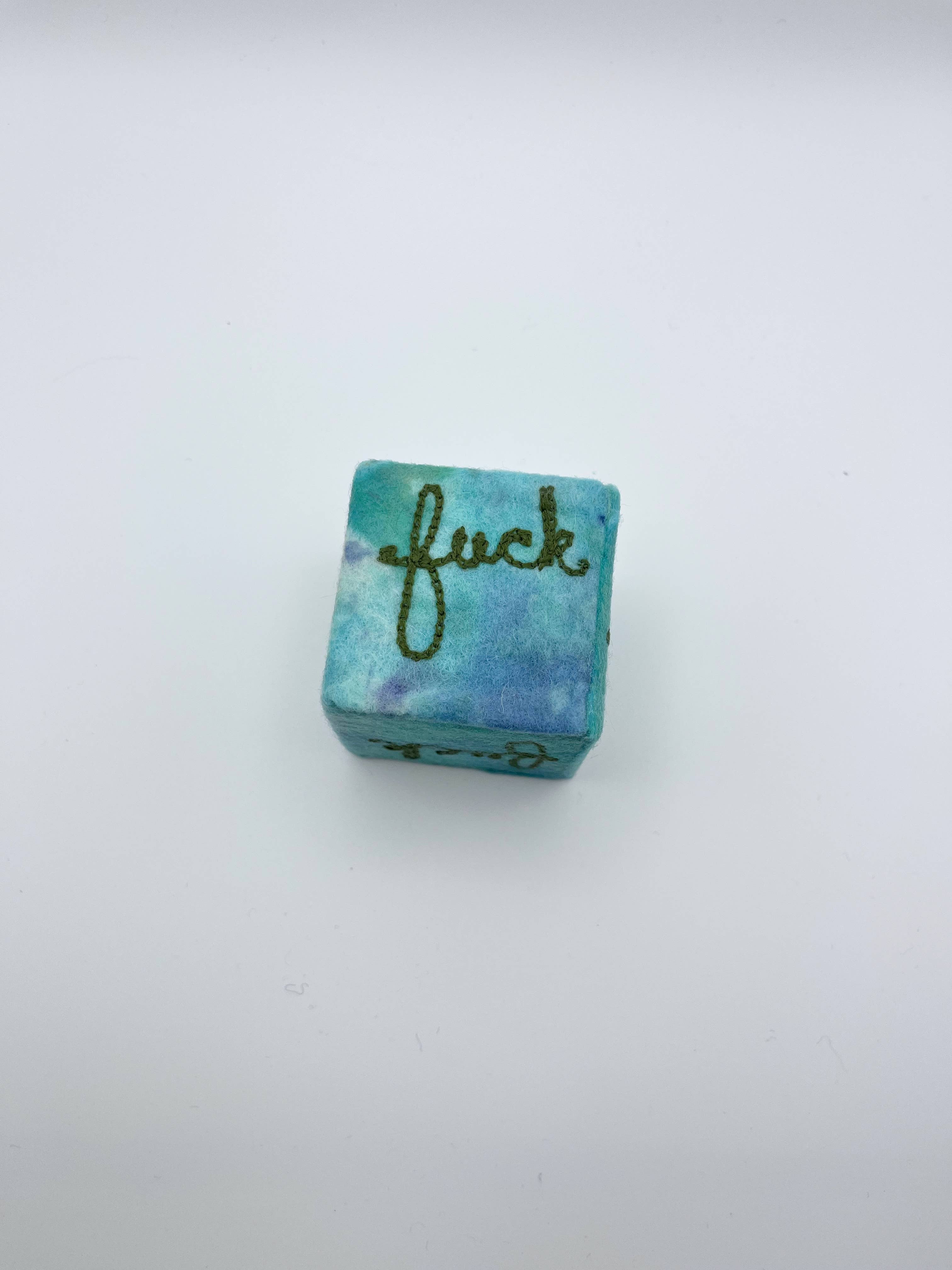 Green Aqua Roll the F'ing Dice, Small for wholesale on Faire1