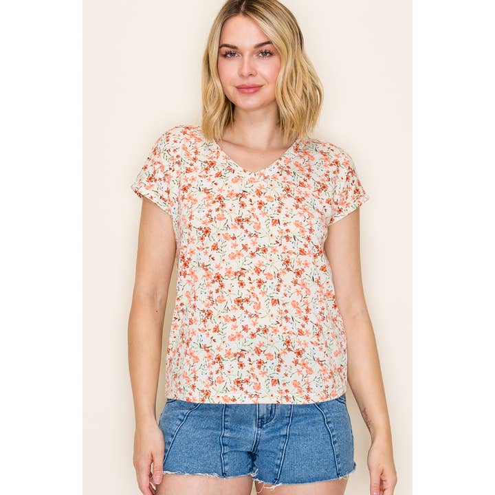 Haut en jersey à imprimé floral pour la vente par STACCATO