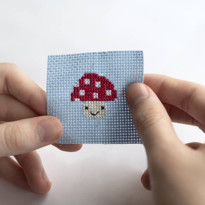 Marvling Bros Ltd - Wholesale Embroidery/cross-stitch supplies - Kawaii Toadstool Mini Cross Stitch Kit2