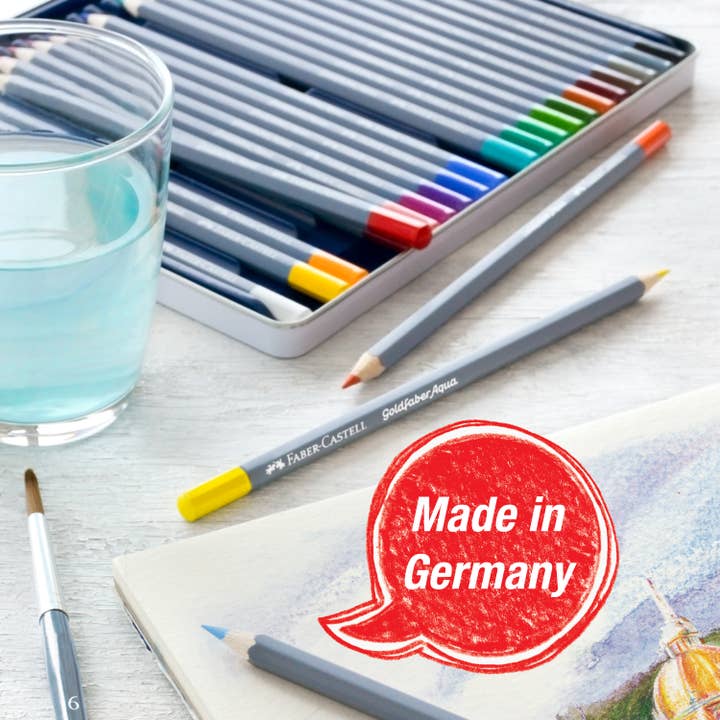 Faber-Castell / Creativity for Kids - Wholesale Colored Pencil - Goldfaber Aqua Watercolor Pencils, Tin of 12