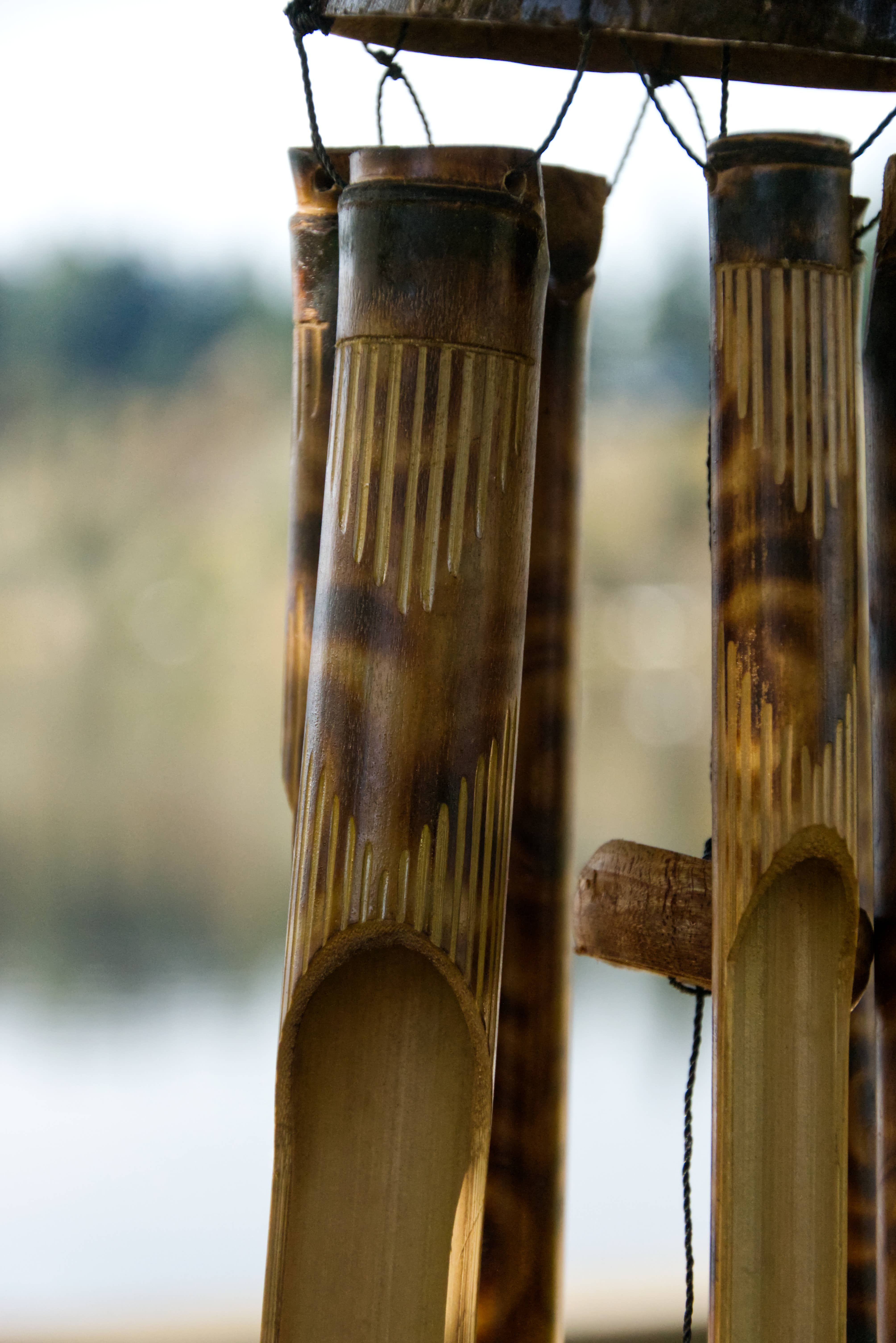 Cohasset Gifts - Wholesale Wind Chime - Lg Burnt Simple Bamboo Wind Chime4