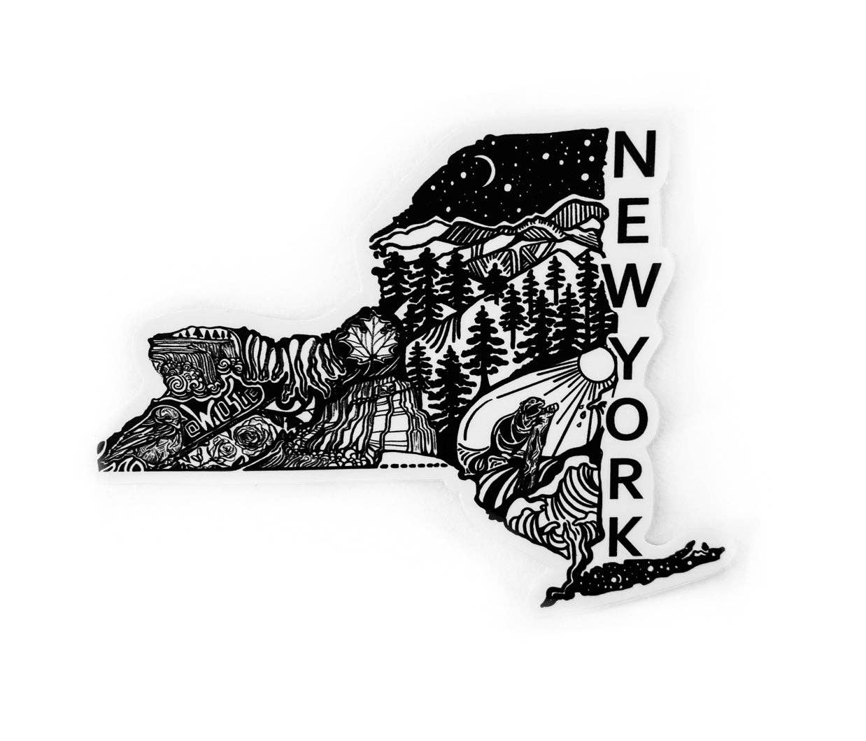 Wild Slice Designs - Wholesale Phone & Laptop Stickers - New York State sticker  4" sticker0