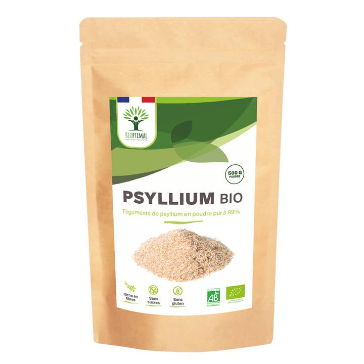 Bioptimal – Großhandel Protein-/Superfood-Pulver – Biologisches blondes Flohsamenpulver - Verpackt in Frankreich