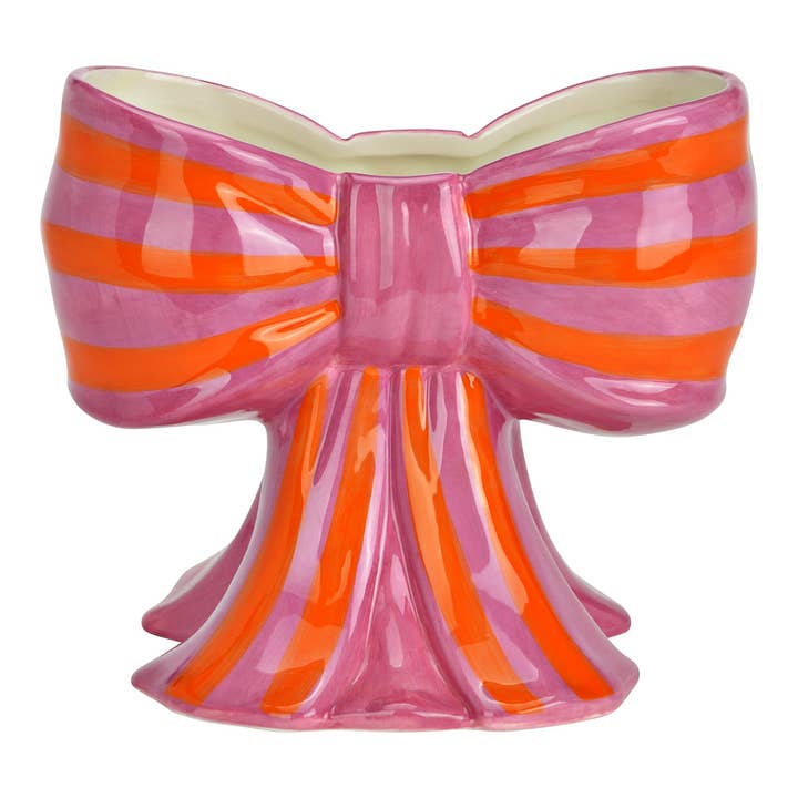 Vas Båge i keramik, Lila/Orange (B/H/D) 18x15x13cm för wholesale av Wurm