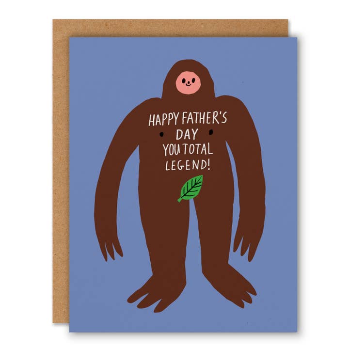 Sasquatch - Tarjeta de Felicitación del Día del Padre para venta al por mayor de Badger & Burke