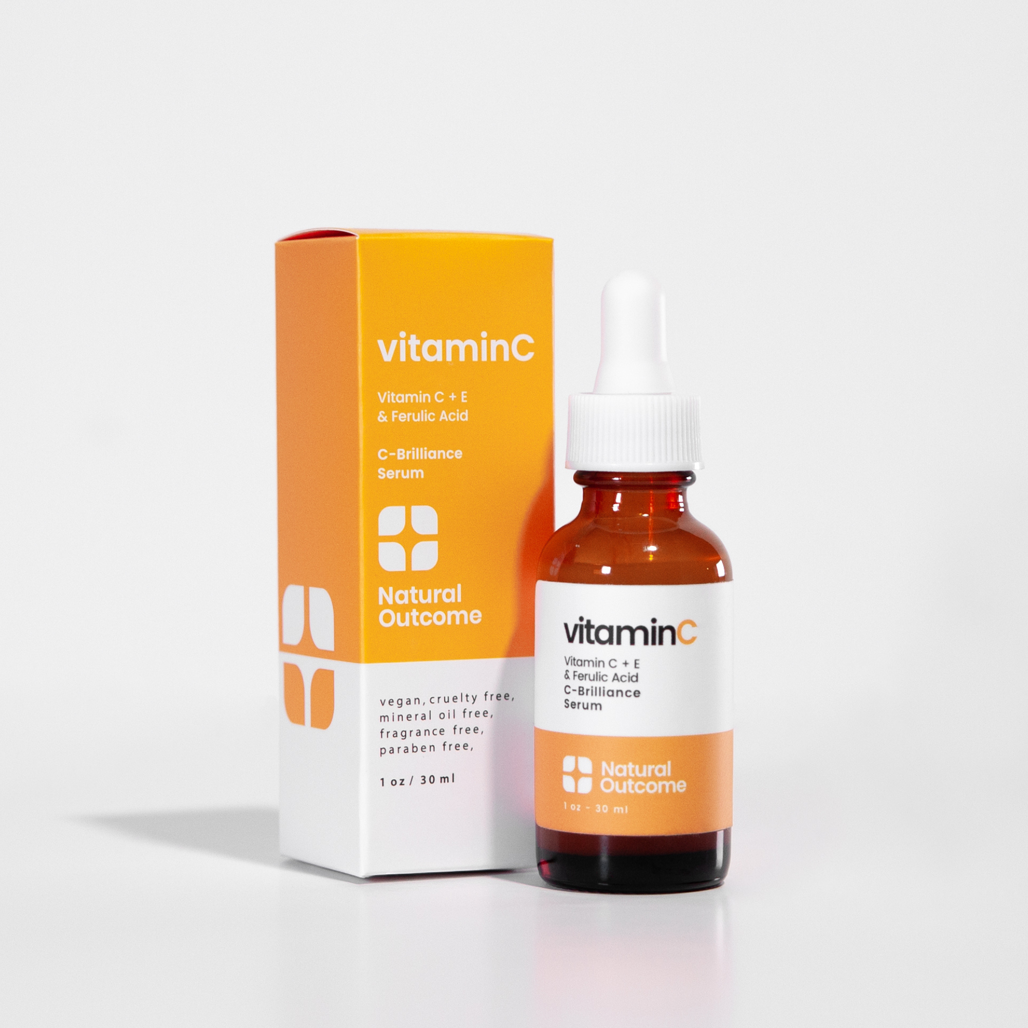 Natural Outcome Skincare - Wholesale Facial Serum/Concentrate - Vitamin C + E Serum with Ferulic Acid - C-Brilliance1