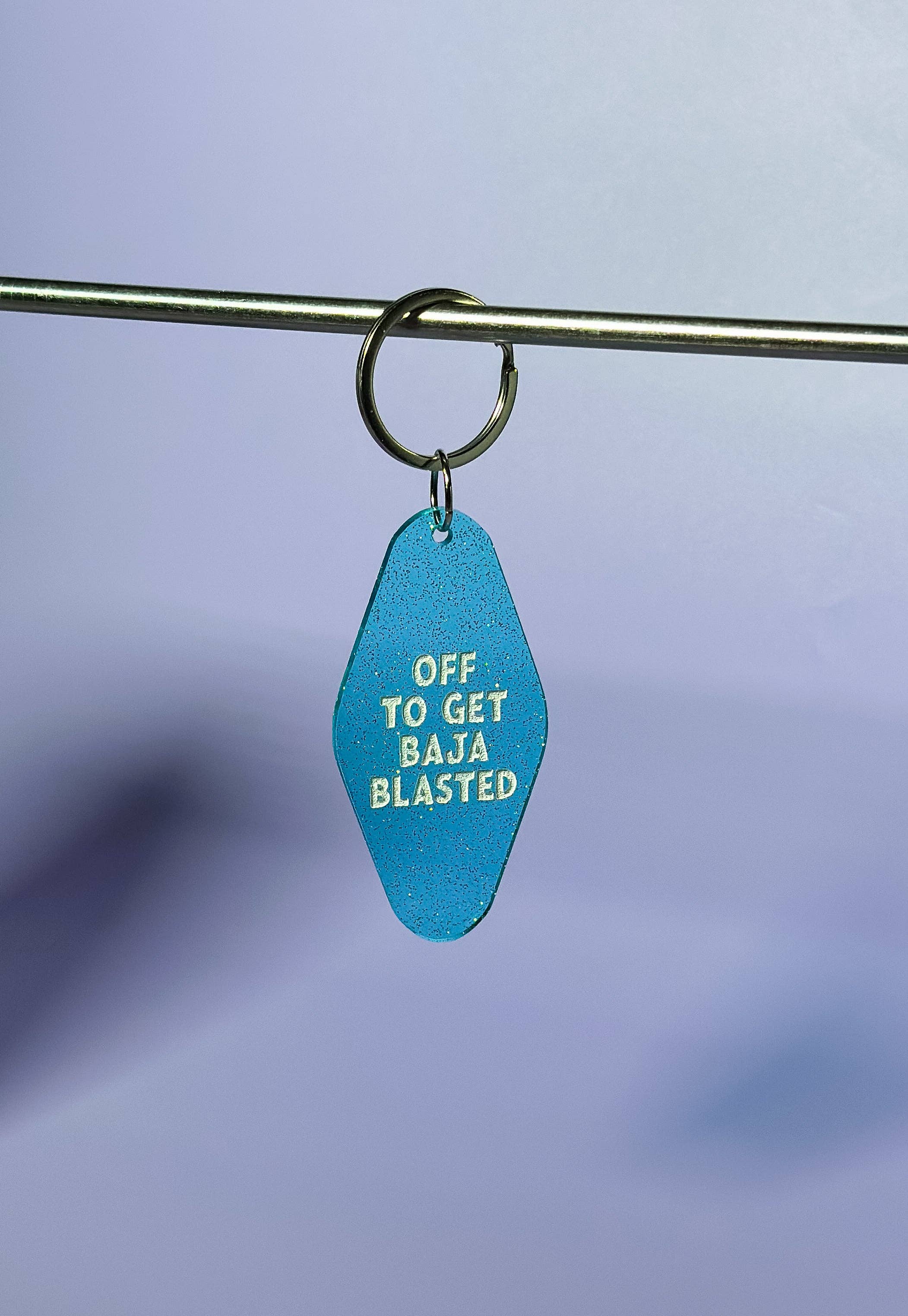 Erin Dayhaw - Wholesale Keychain - Unisex - Off To Get Baja Blasted Keychain - Funny - Food - Drinks - Unfiltered - Sarcastic - Relatable - Fast Food0