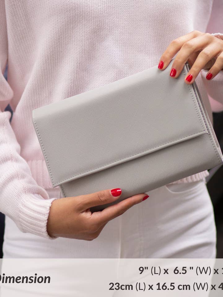 Gray Travel Jewelry Organizer Case for wholesale by COSMIYA