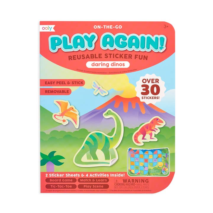 OOLY - Wholesale Sticker - Kids & Baby - Play Again!: Reusable Sticker Fun - Daring Dinos.0