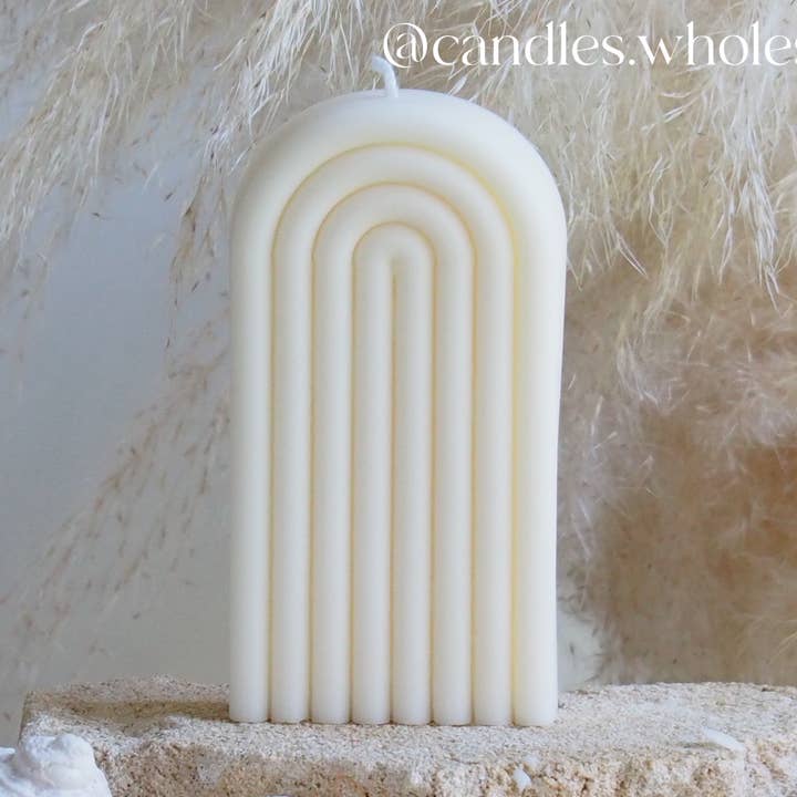 Narrow rainbow arch candle, baby shower, gifts, favors for wholesale by Candles Wholesale Au