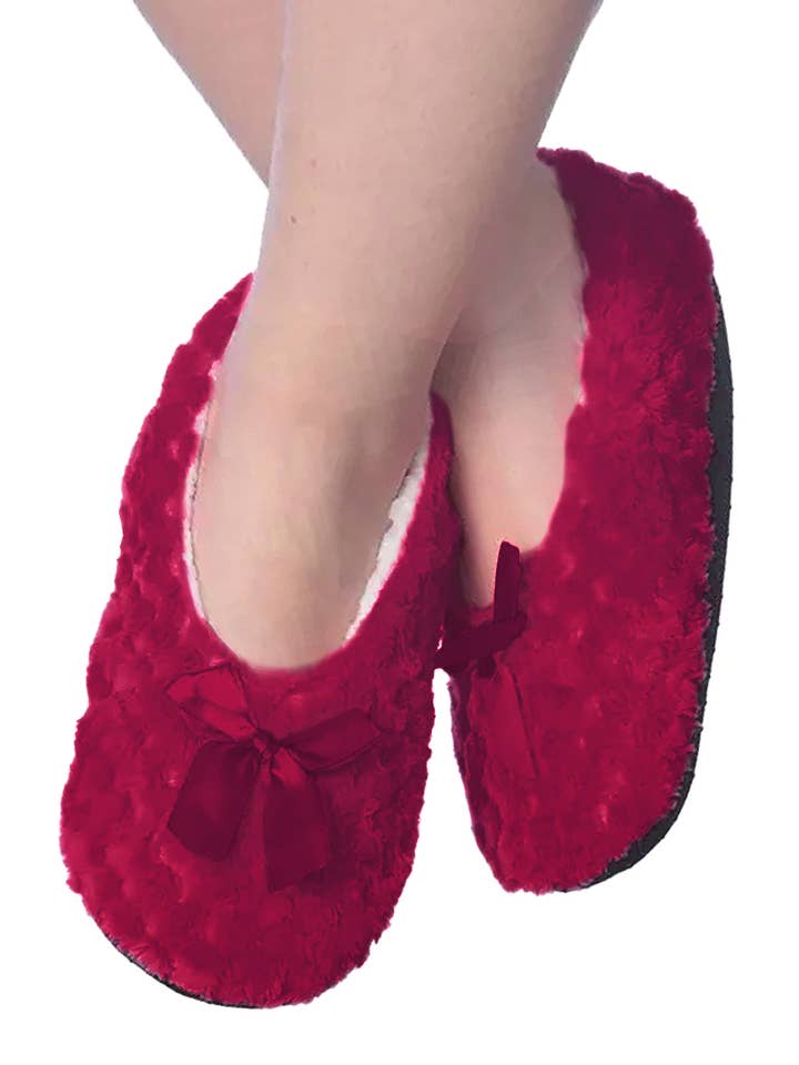 Cap Zone - Wholesale Sock Slippers - Women's - Bubble Embossed Sherpa Fleece Lounge Sock Slippers