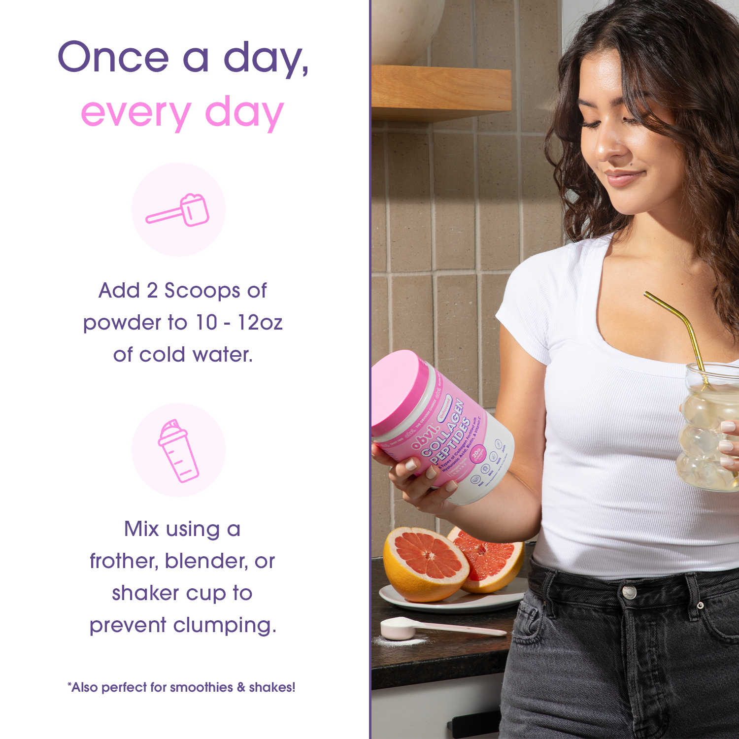 Obvi - Wholesale Protein/Superfood Powder - Obvi 20g Collagen Peptides Powder-Unflavored Beauty, Health 4