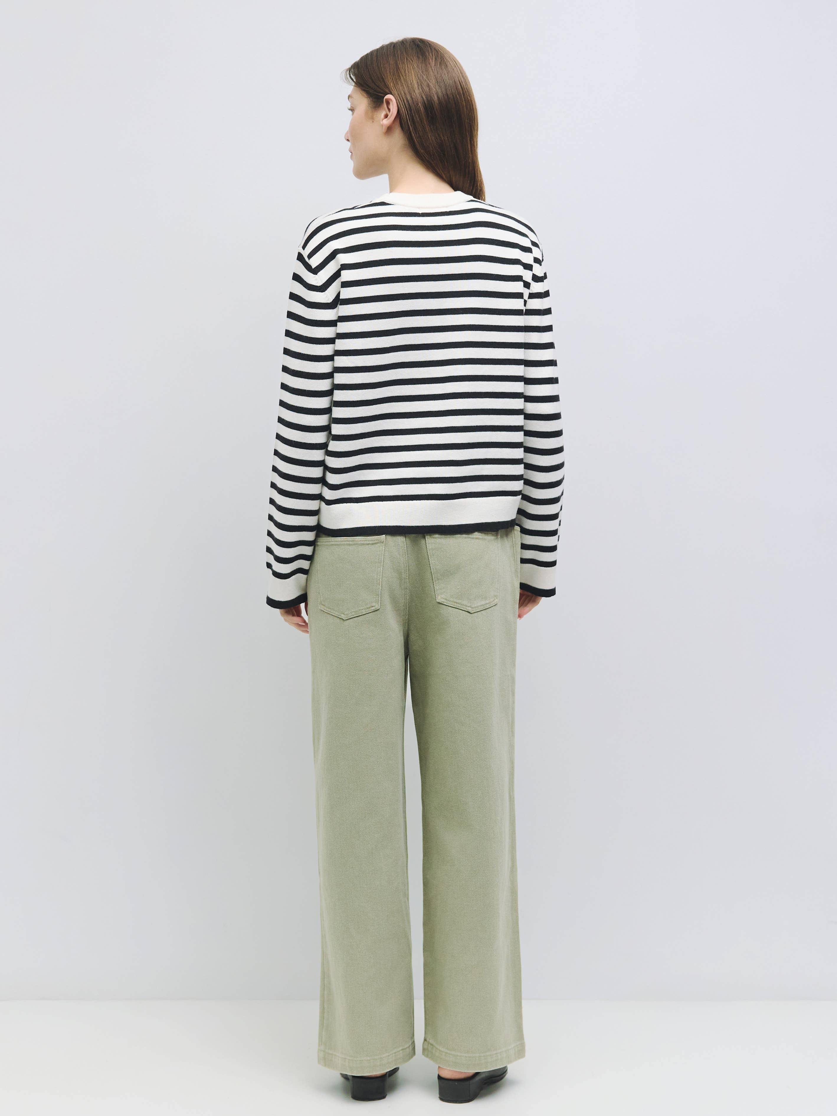 MOD REF - Wholesale Knit Sweater - Women's - The Klein Sweater | Striped Boyfriend Sweater2