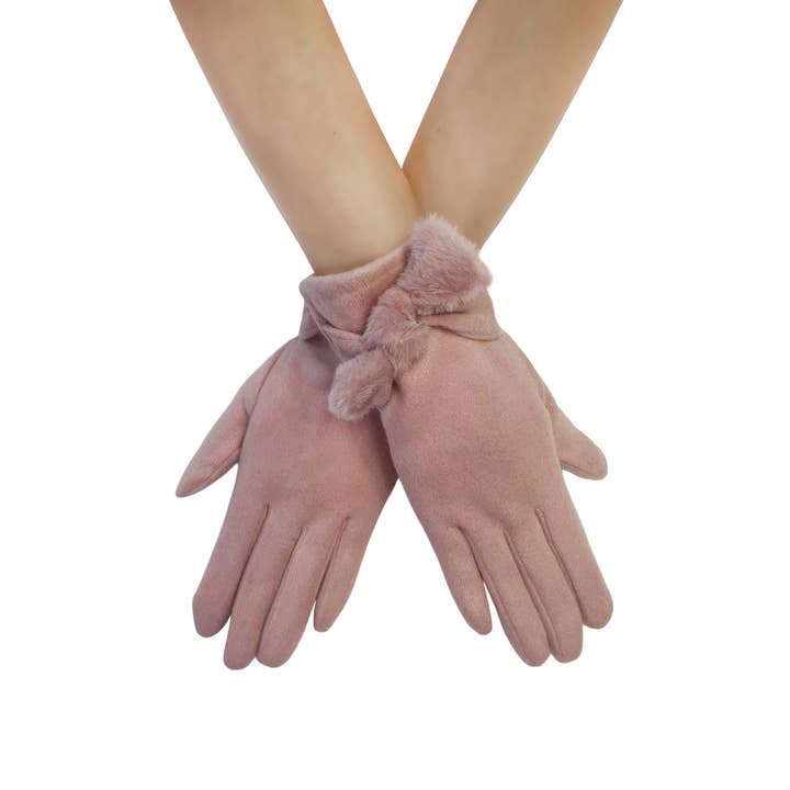 Fashion Scarf World - Wholesale Gloves – Women's - Twist Bow Plain Touchscreen Gloves6