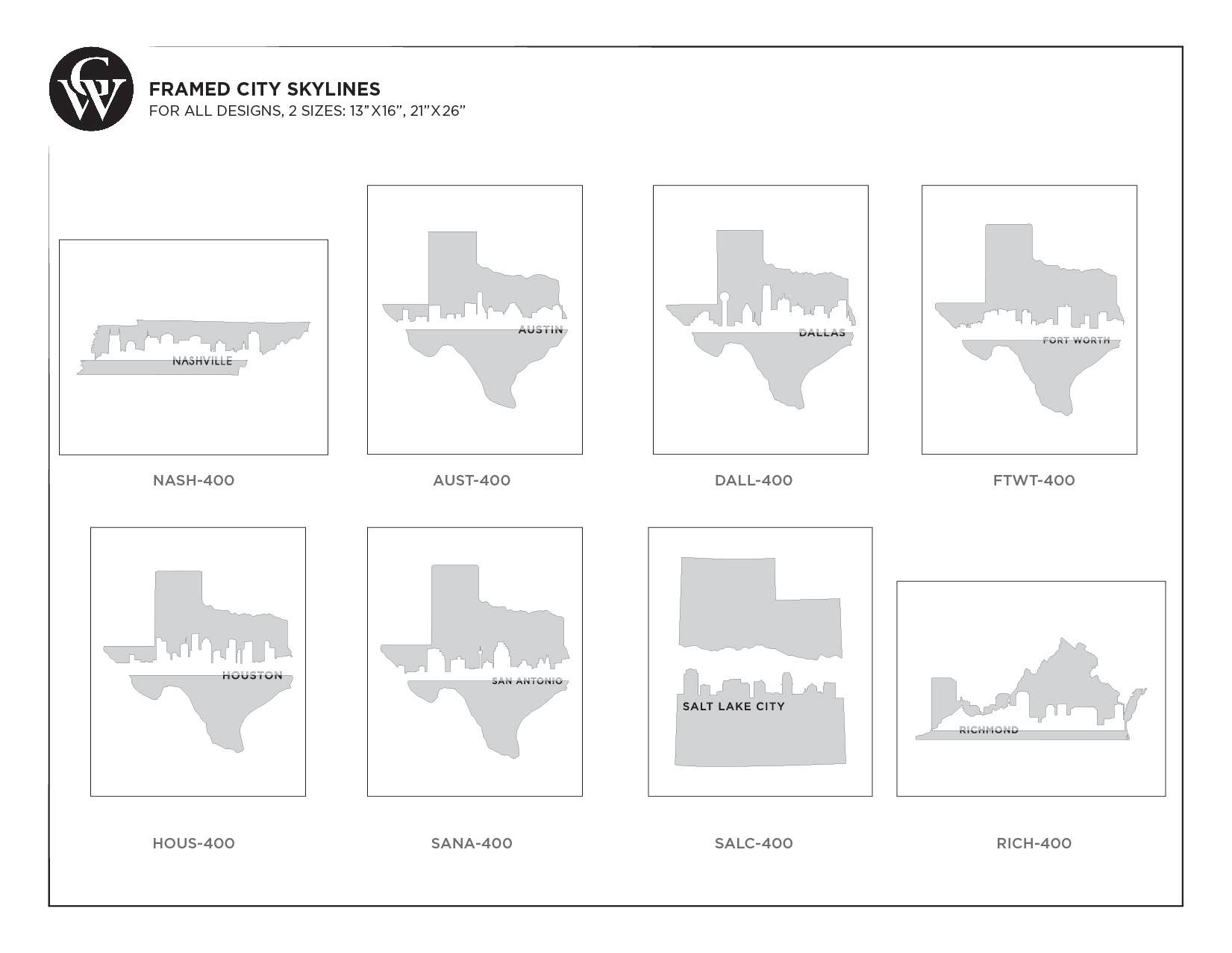 Grainwell - Wholesale Art Print - Framed City Skyline8