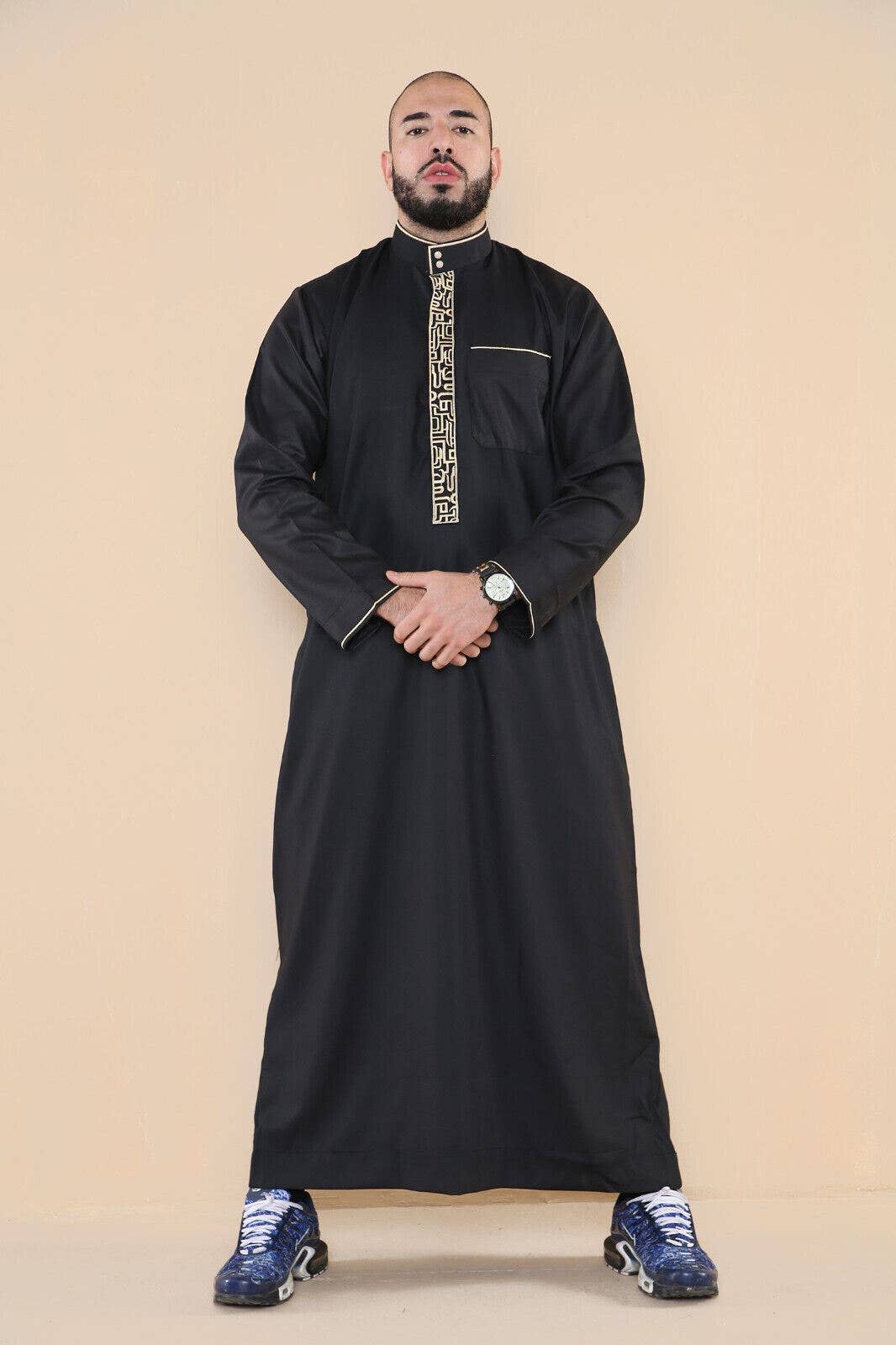 Infinity Leather (Upperclass Fashions Ltd) - Wholesale Robe - Men's - Mens Thobe Jubba Emirati Islamic Arabic Eid Embroidery Kaftan Jubbah Robe23