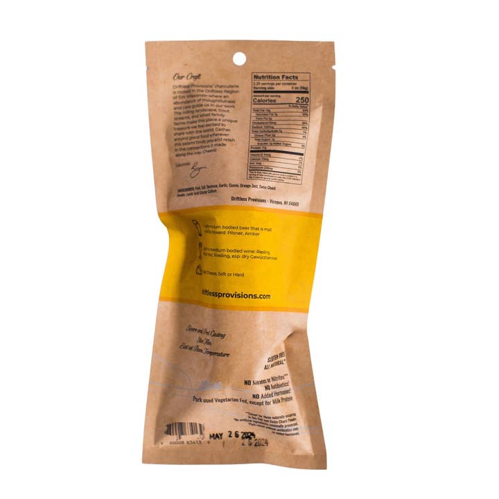 Driftless Provisions - Wholesale Salami - Loukanika Salami - Nitrate Free, 4.5oz1