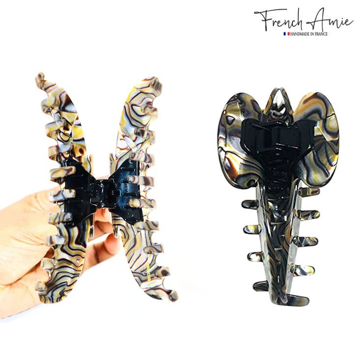 Parcelona - Wholesale Hair Clip - Women's - French Amie Contour Large 4 ¾” Celluloid Handmade Jaw Hair Claw Clip for Women39